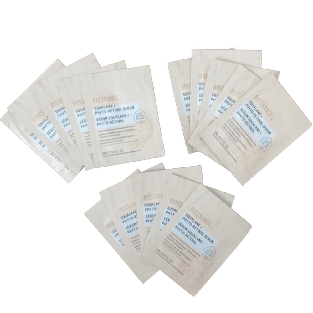 15 x biossance squalane phyto retinol serum sample